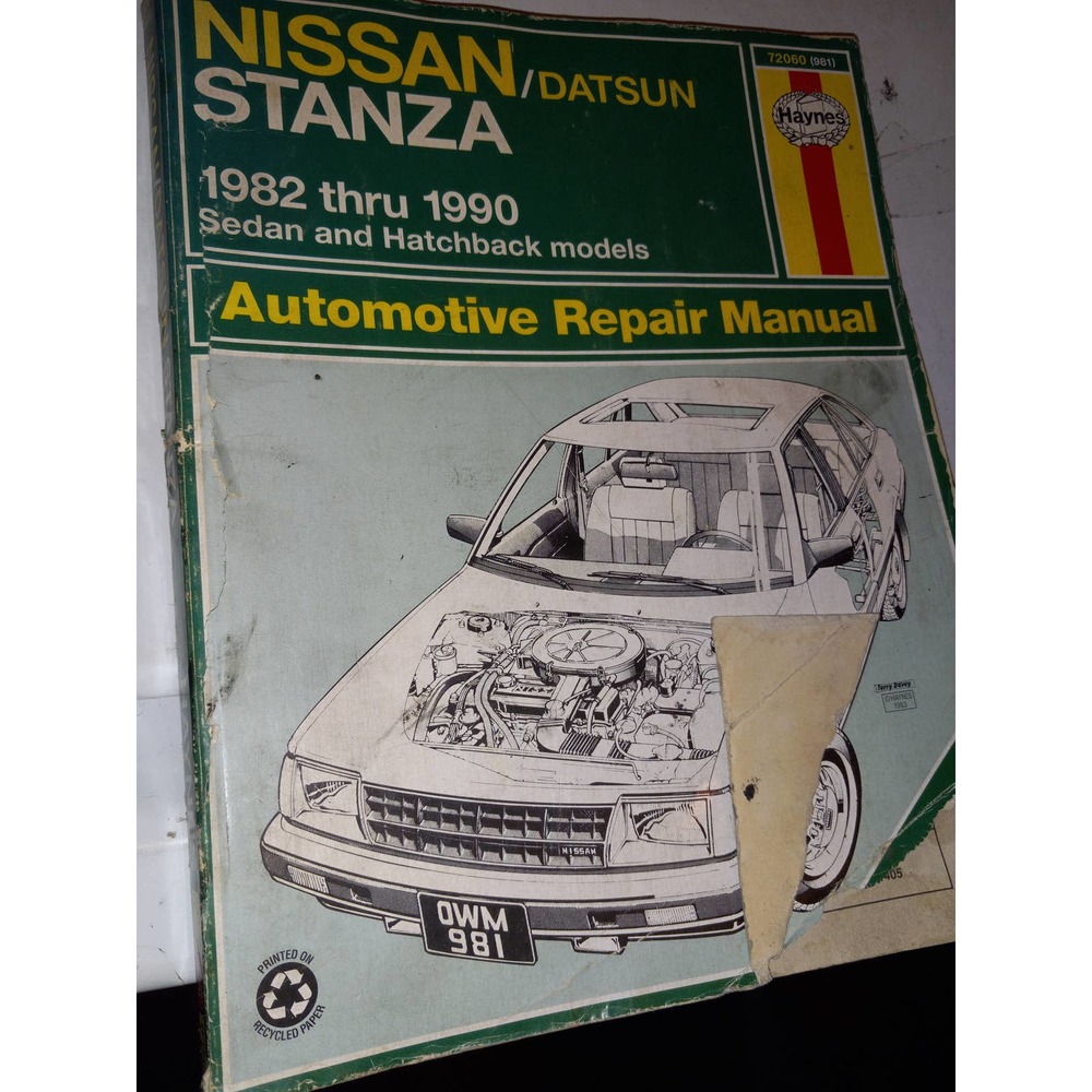Nissan/Datsun/Stanza  1982-90 repair manual
